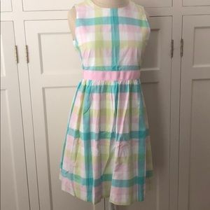 BOOKS BROTHERS blue pink white and green DRESS!!